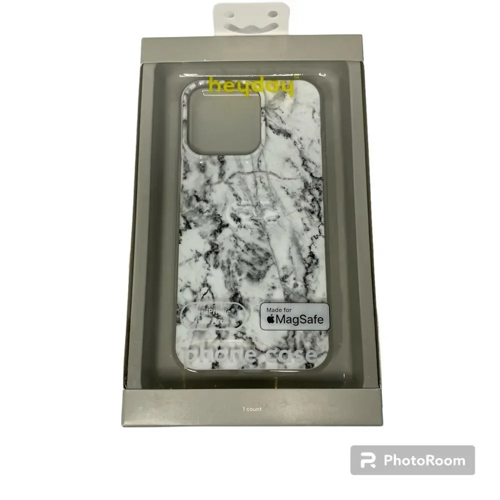 Heyday iPhone 13 Pro with MagSafe NIB Black‎ White Marble Bumper Phone Case